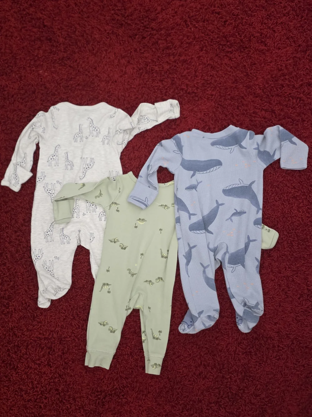 BUNDLE! 3M Carter's Baby Boy Girl Footie Sleepers Pajamas Bundle GENDER NEUTRAL